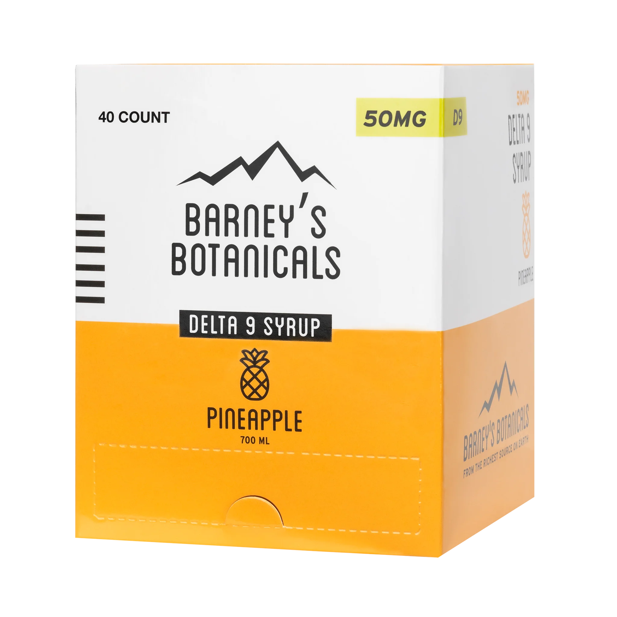 Barney's Botanicals 50mg Delta 9 THC Shot in Pineapple Flavor - 40  count box Shown