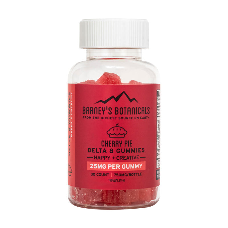 Barney's Botanicals 30 count 25 mg Delta 8 THC Gummies in Cheyy Pie Flavor
